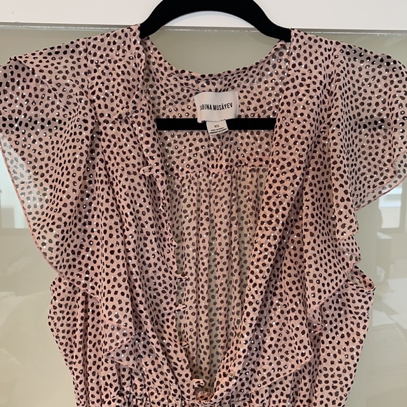 Sabina Musayev Michelle Dress Dotted Peach XS! - Picture 3 of 8